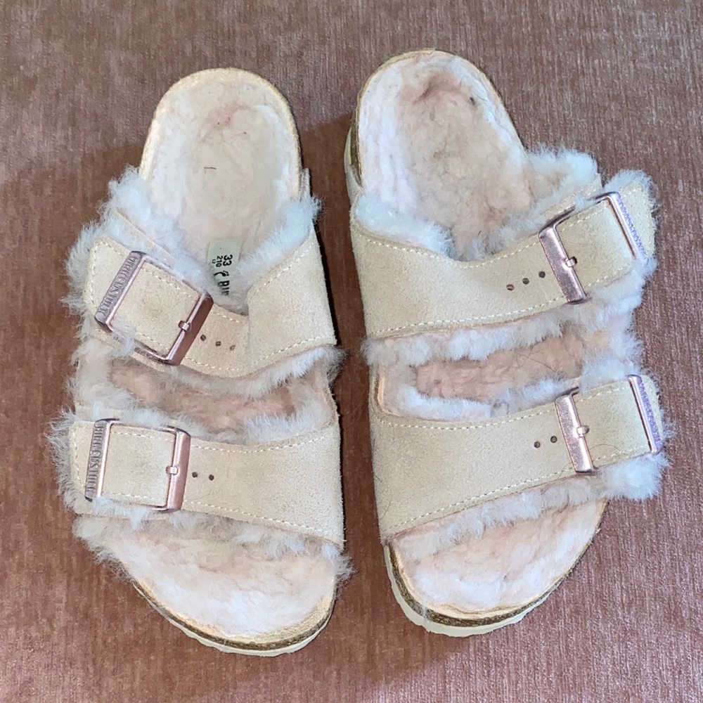 Pink suede Birkenstock